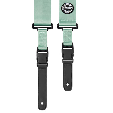 AMUMU Seatbelt Guitar Strap with Clip Light Green Nylon -PA01W-LG